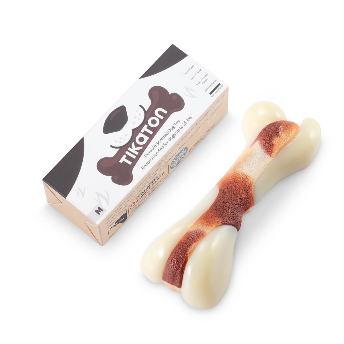 Tikaton aroma ternera atrae al perro para mordida juguetona.