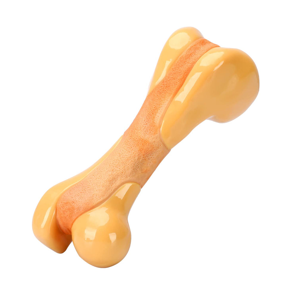 Tikaton, hueso masticable indestructible con sabor a pollo para masticación prolongada.