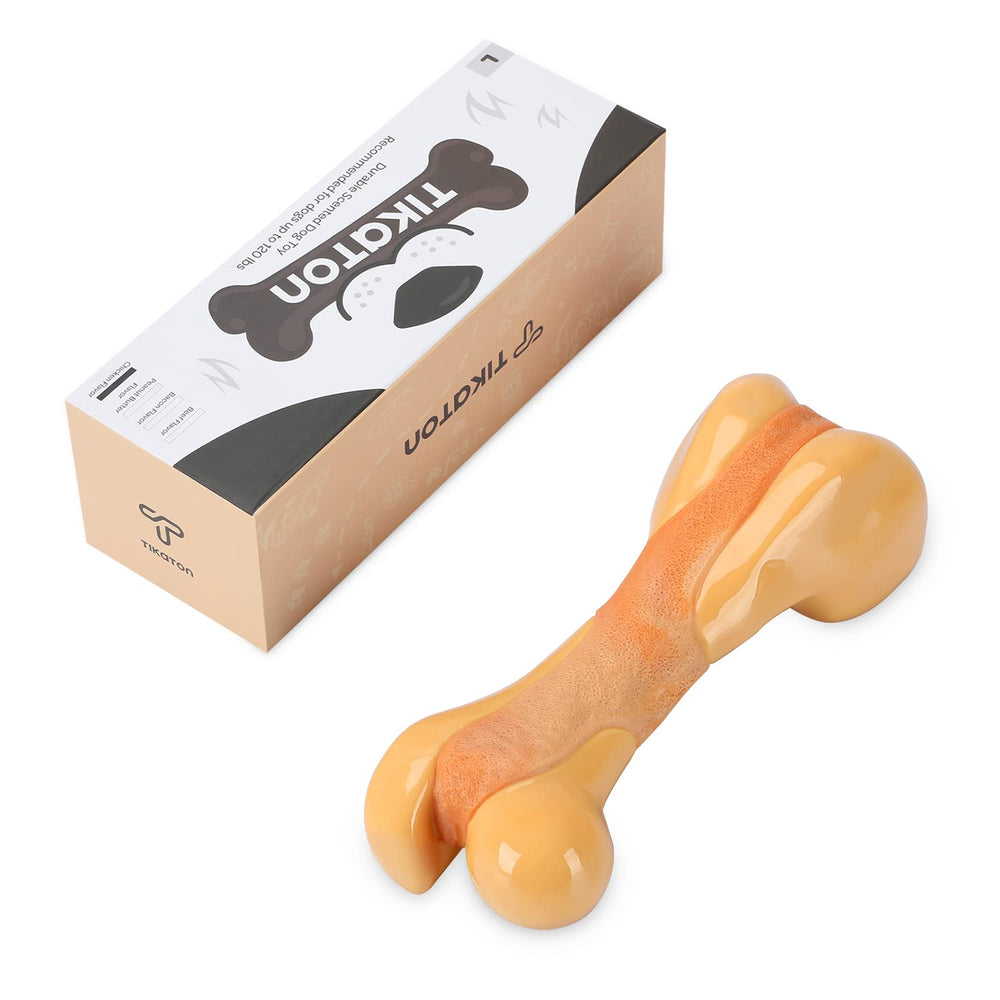 Tikaton, hueso realista para perros grandes ayuda a canalizar la mordida.