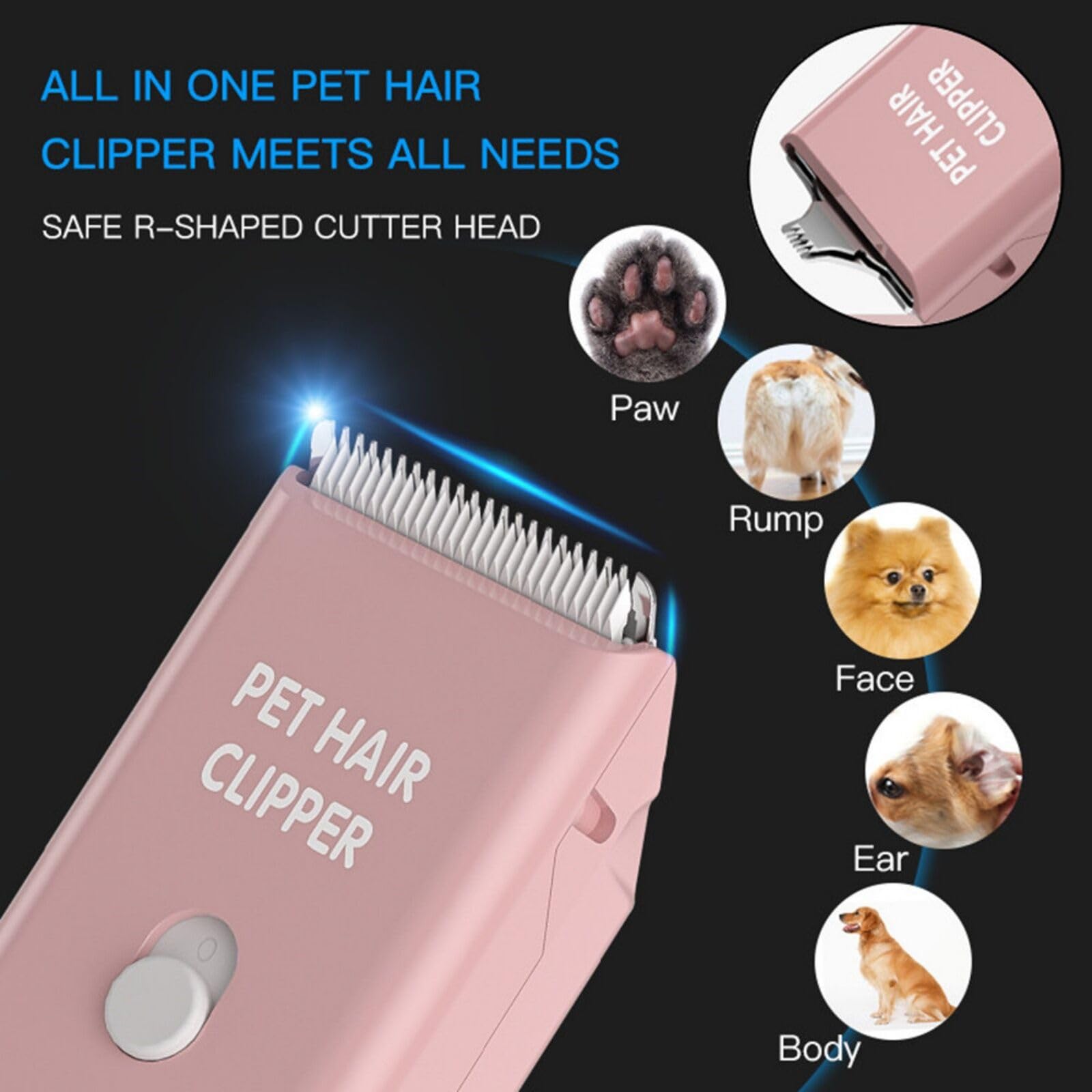 Tileon set de seis cuchillas: repuestos prácticos para sesiones de cuidado de mascotas.