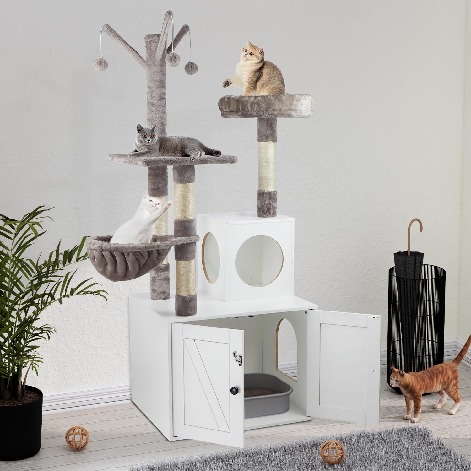 Timberer acabado blanco moderno que complementa la decoración