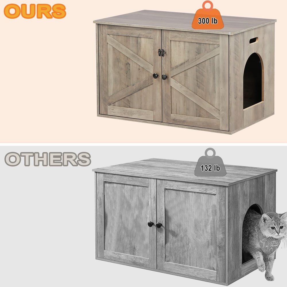 Timberer caja-litter con doble puerta y buena ventilación para limpieza