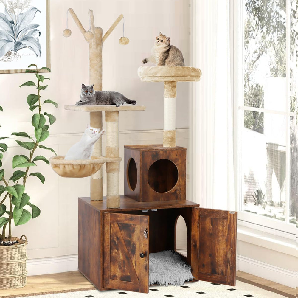 Timberer dimensiones-torre-gato: apta para gatos pequeños y medianos.