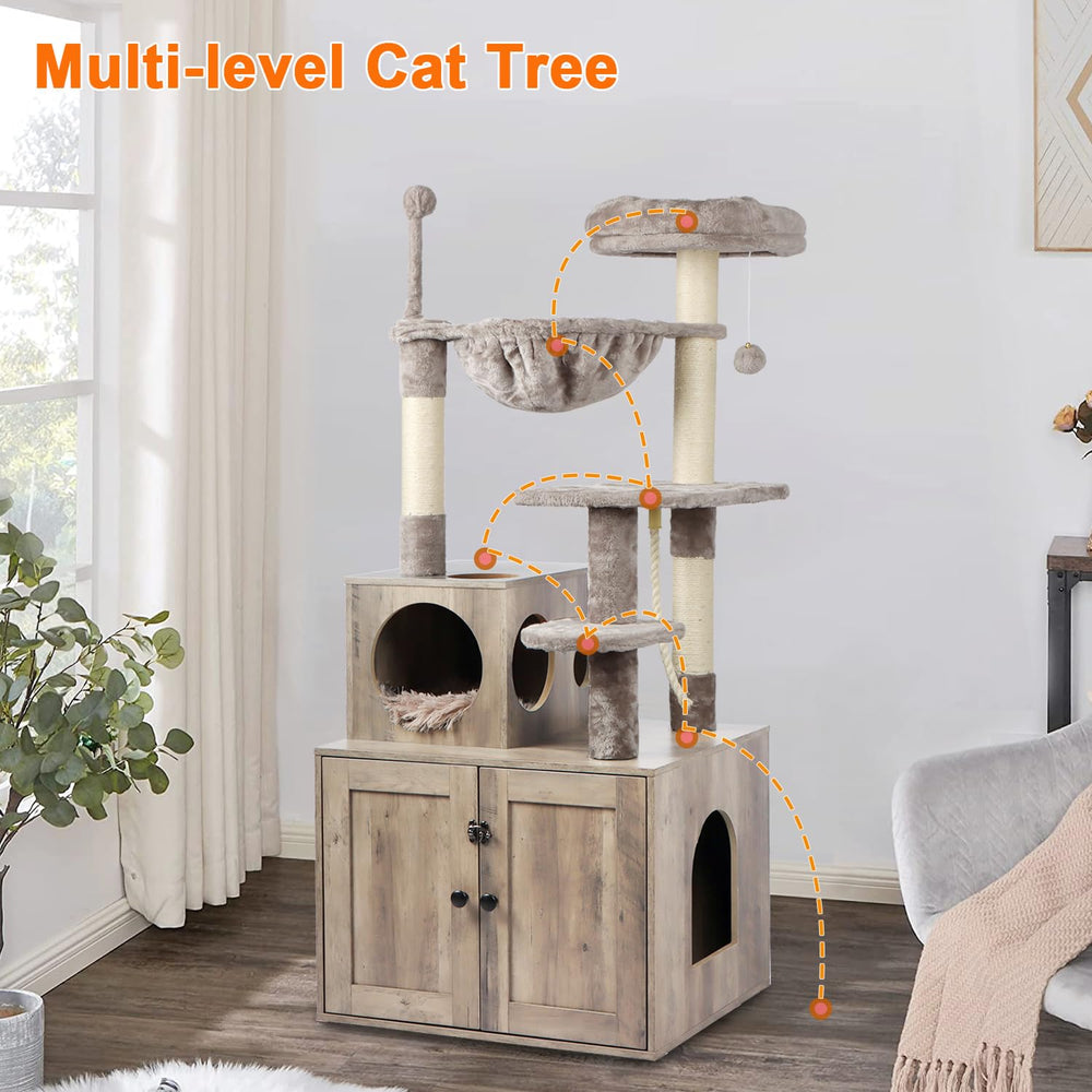 Timberer Gato Árbol Cesta-pompones para descanso suave y lúdico.