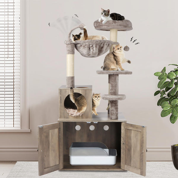 Timberer Gato Árbol Diseño-compacto-habitacion que combina estilo y funcionalidad.