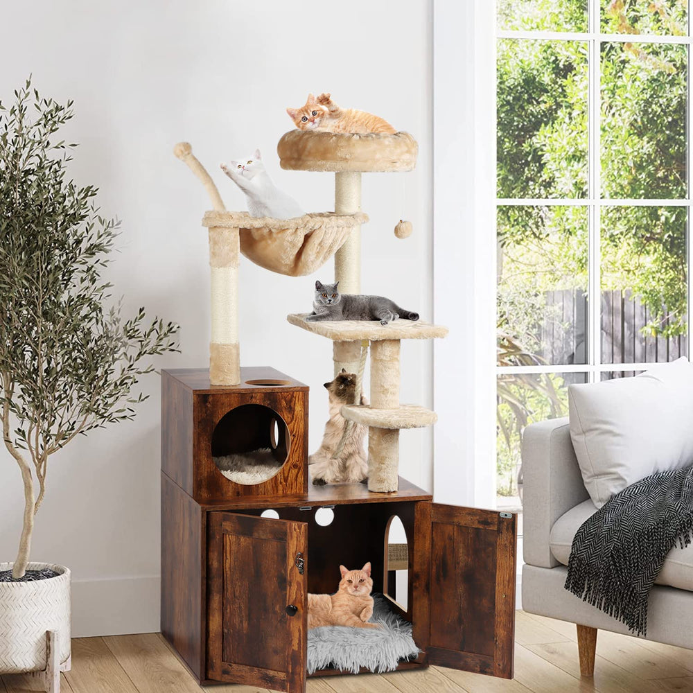Timberer Gato Arbol Pompones Estimulacion Visual: estimula juego interactivo