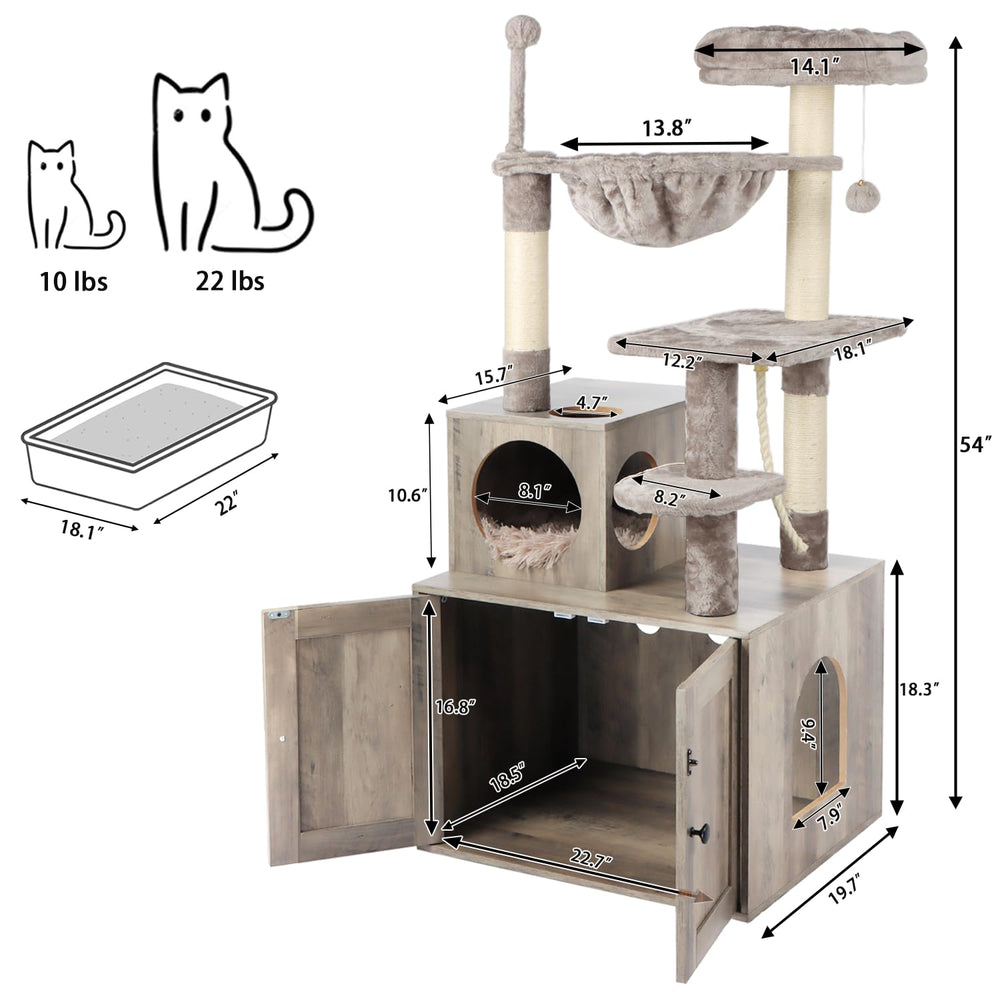 Timberer Gato Árbol Postes-rascado para canalizar garras y juego.