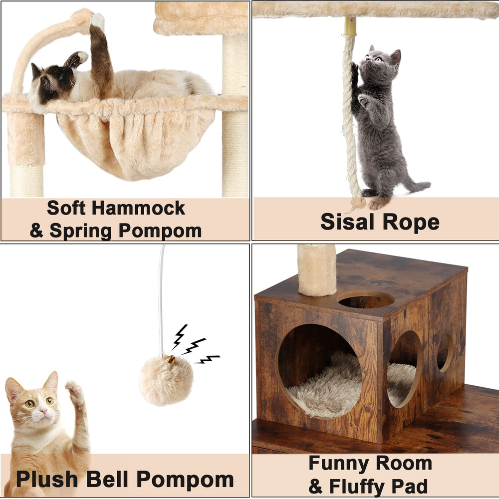 Timberer Gato Arbol Rascadores Postes: protege muebles y ofrece entretenimiento