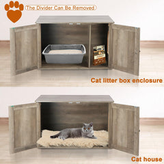 Timberer mueble para caja de arena, privacidad para la mascota y menos desorden