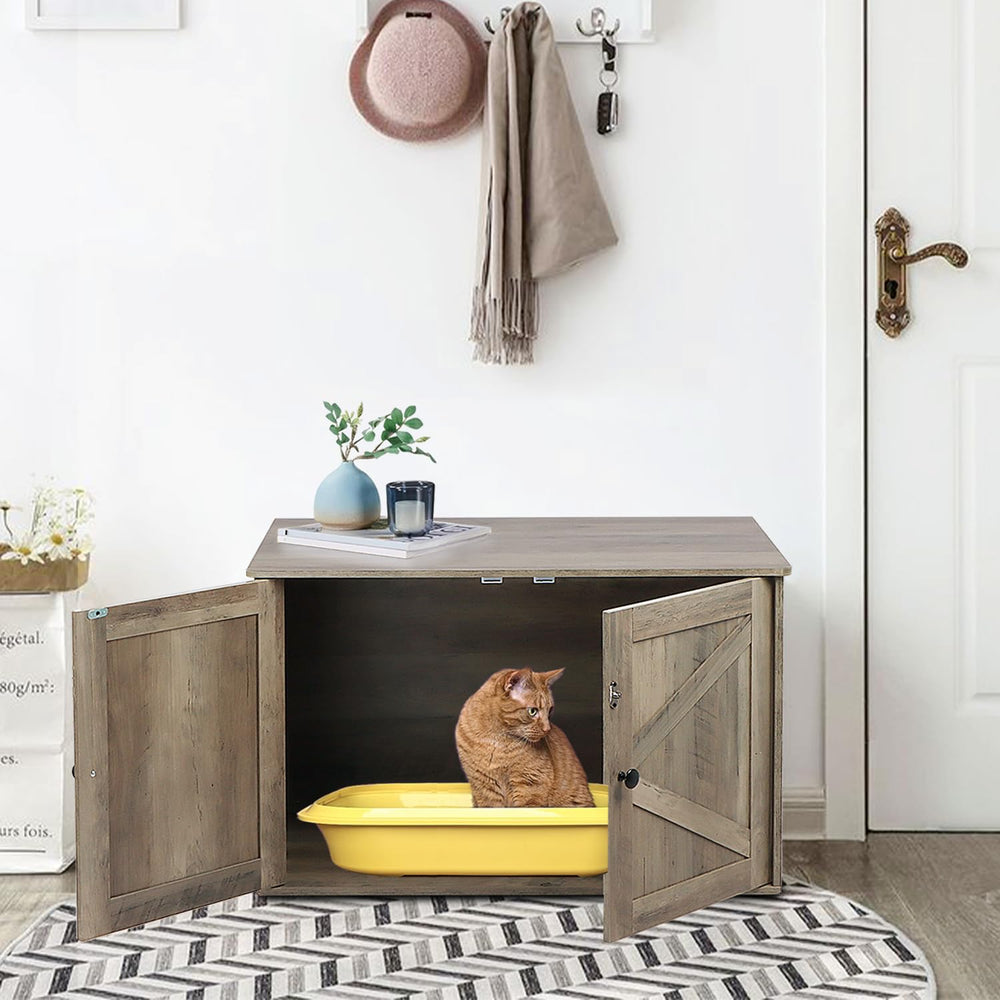 Timberer uso multifuncional: mueble práctico que decora y oculta la caja de arena