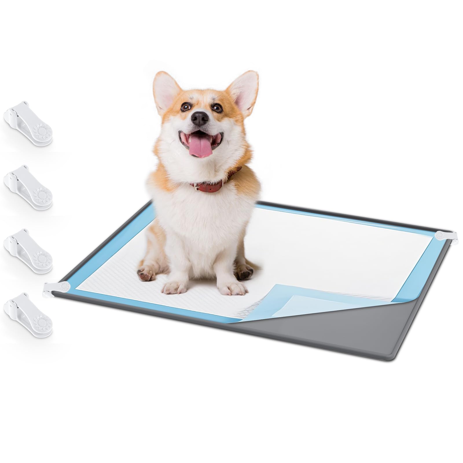 Bandeja Timgle para tapetes de perro 30x24, base estable para entrenamiento.