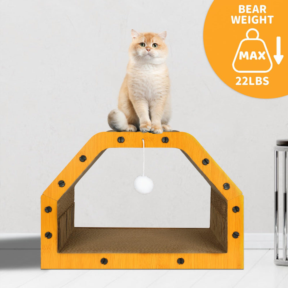 TIMIEEYA superficie de cartón no tóxico ofrece durabilidad para gatos.