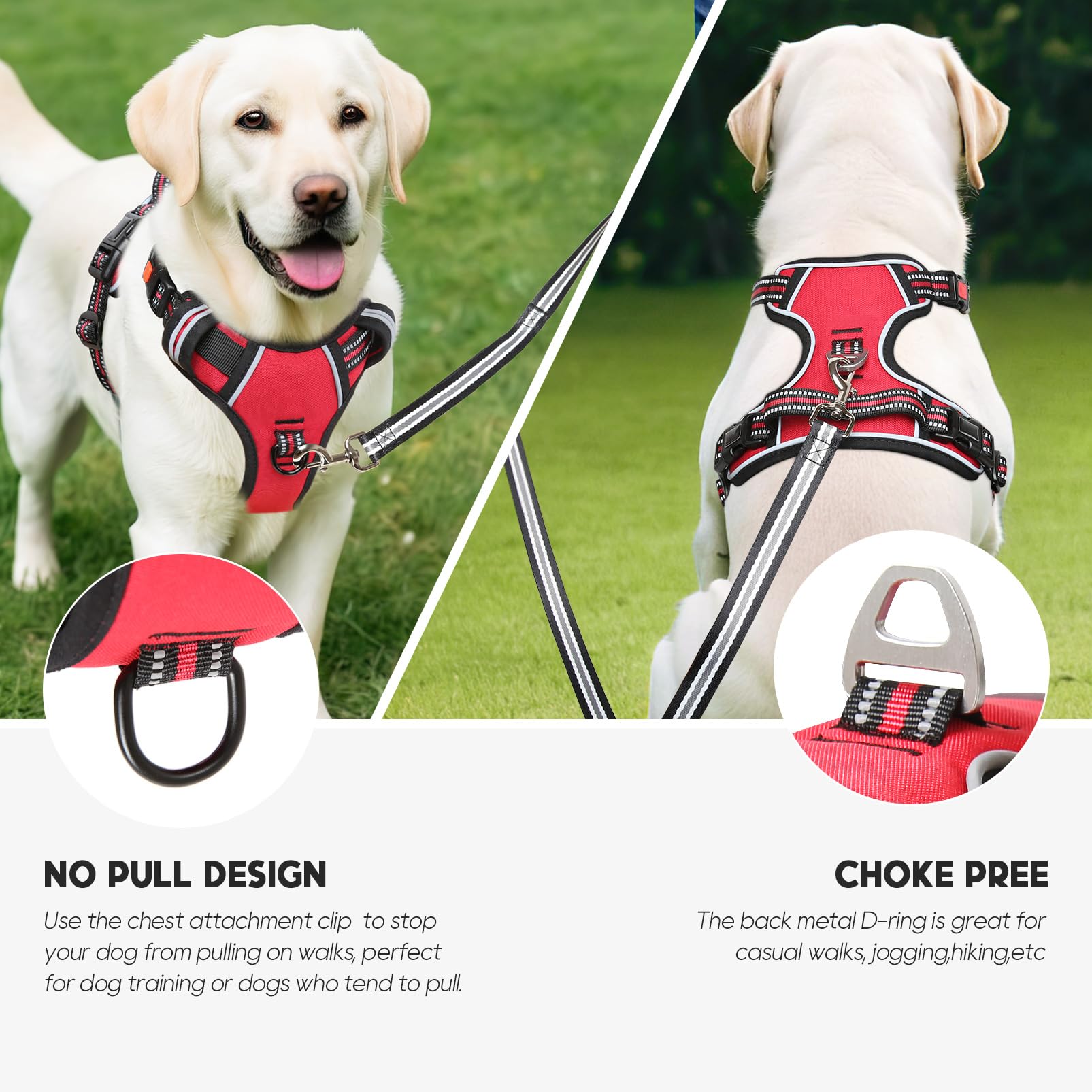 Arnés Timos con tiras ajustables para ajuste personalizado.