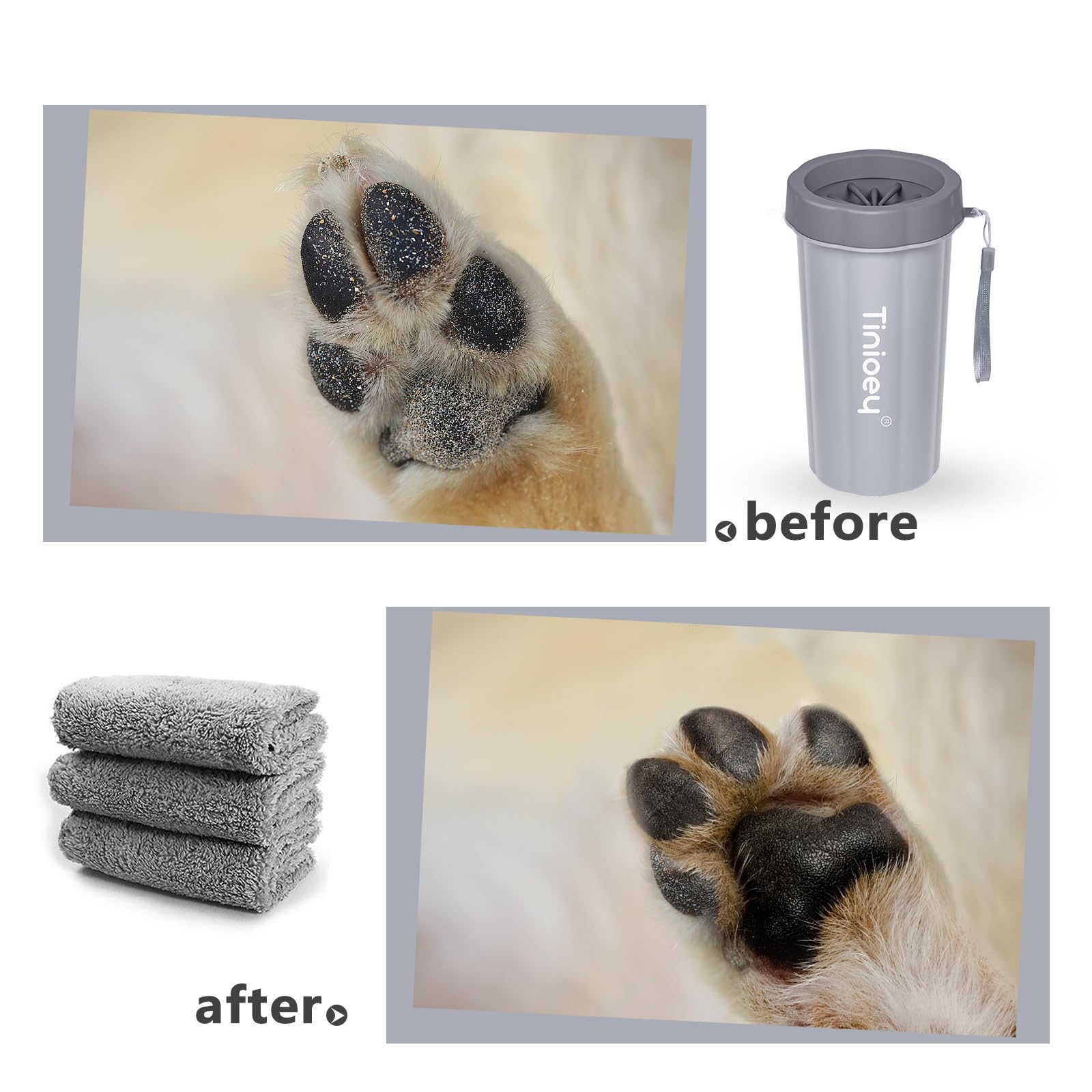 Kit de cuidado de patas Tinioey para perros, todo incluido
