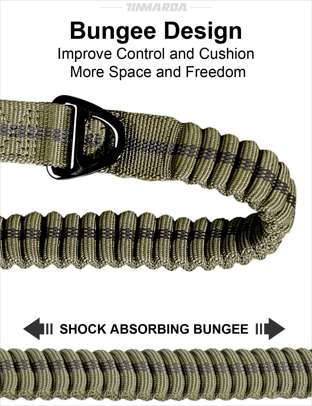 Tinmarda correa perro elastica bungee 6ft para mayor comodidad