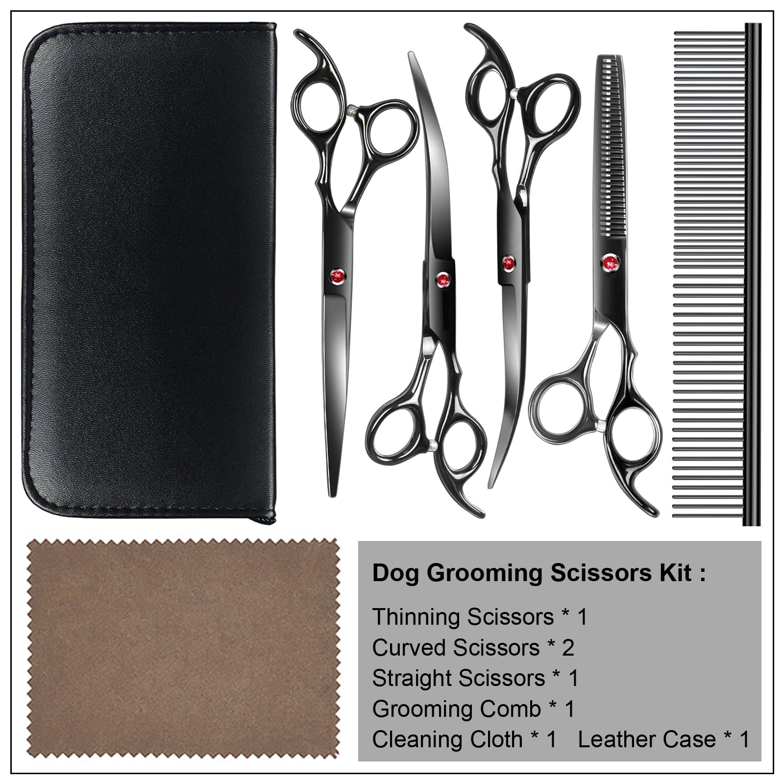 TINMARDA kit profesional de peluquería canina 6 en 1.