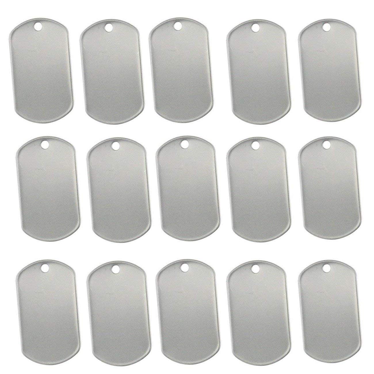 Etiqueta de perro Tinsow sin grabar: 100 unidades listas para personalizar.
