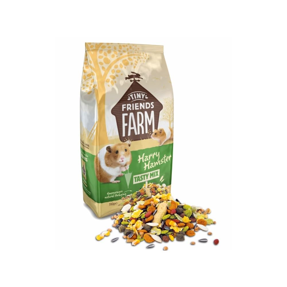 Harry Hamster Tasty Mix de Tiny Friends Farm, bolsa del producto, favorece la exploración y nutrición