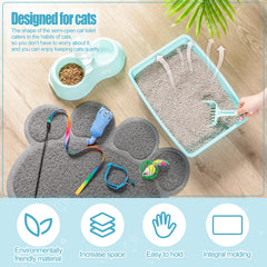 Tioncy alfombra de patas para gatos, antideslizante y fácil de limpiar.