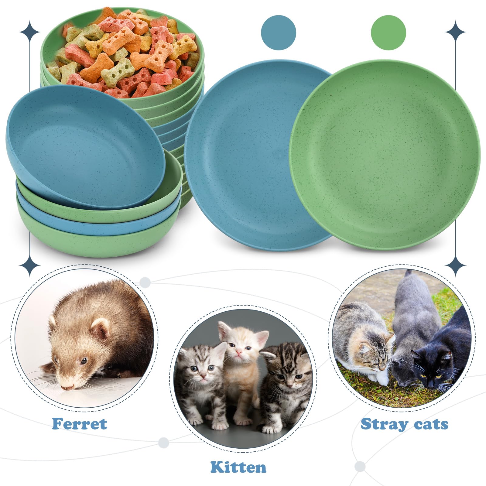 Tioncy tazón para gatos, apto para mascotas pequeñas como perros y conejos