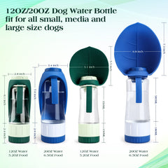 TIOVERY almacenamiento-alimentos-perro-4oz para comida y agua en ruta.