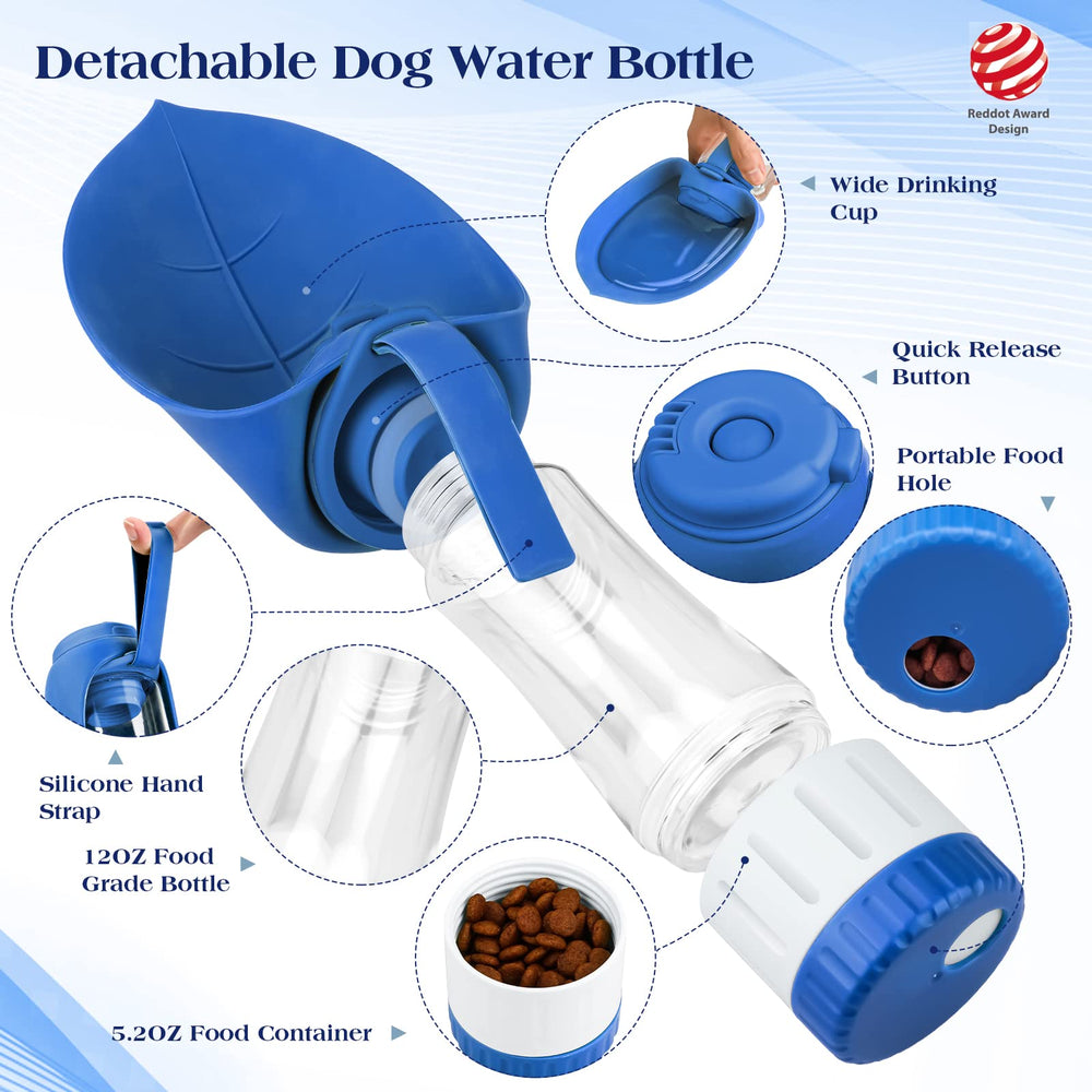 TIOVERY botella-perro con dispensador, uso de una mano para beber durante caminatas