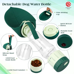 TIOVERY dispensador-agua-perro-compacto ideal para viajes cortos con tu mascota.