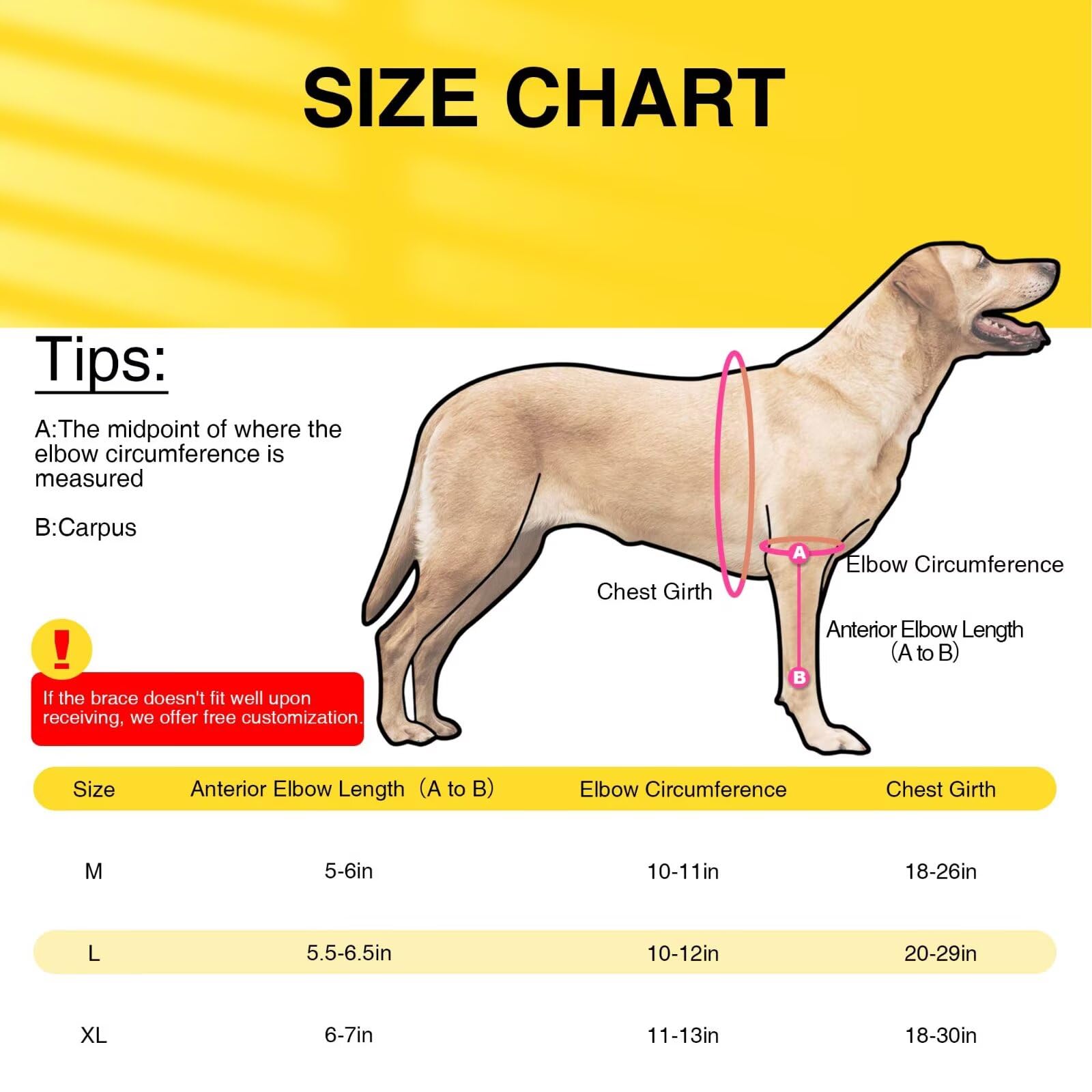 TIPOOP codera de codo para perro diseño anatómico, ajuste cómodo.