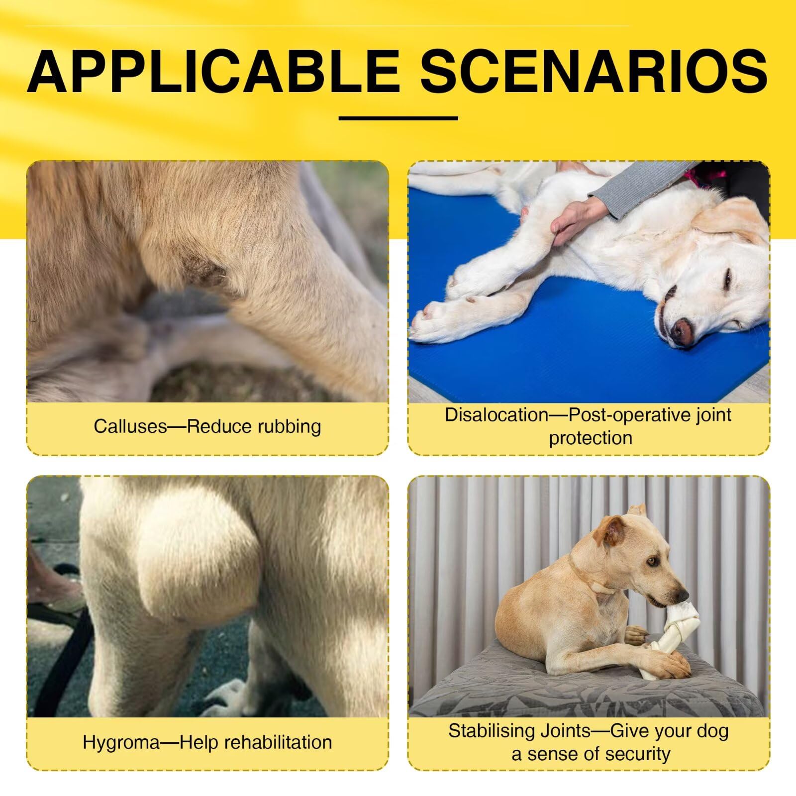 TIPOOP codera de codo para perro material perforado, transpirable.