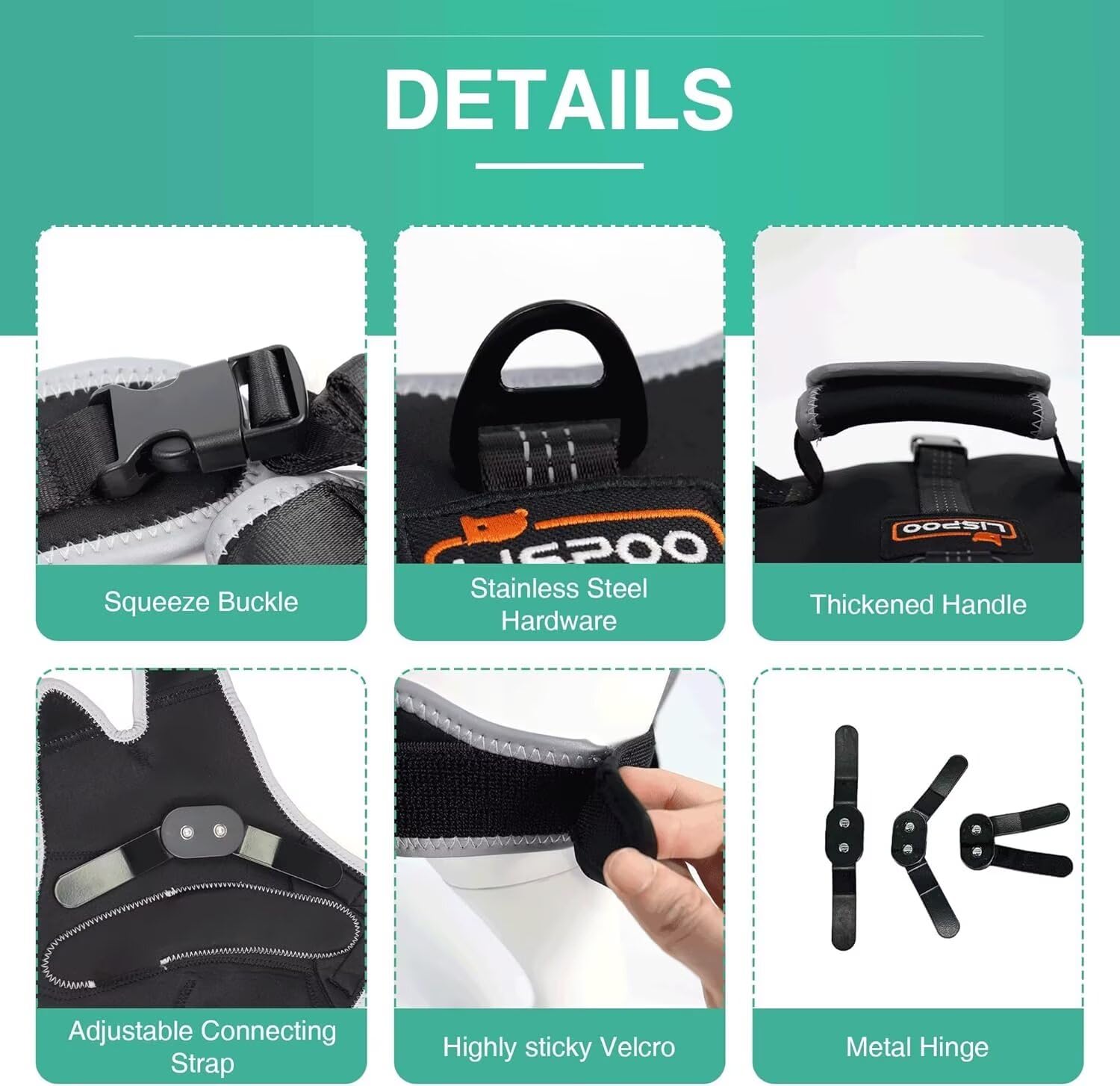 TIPOOP protector de rodilla para perro con calentamiento 360 para comodidad.