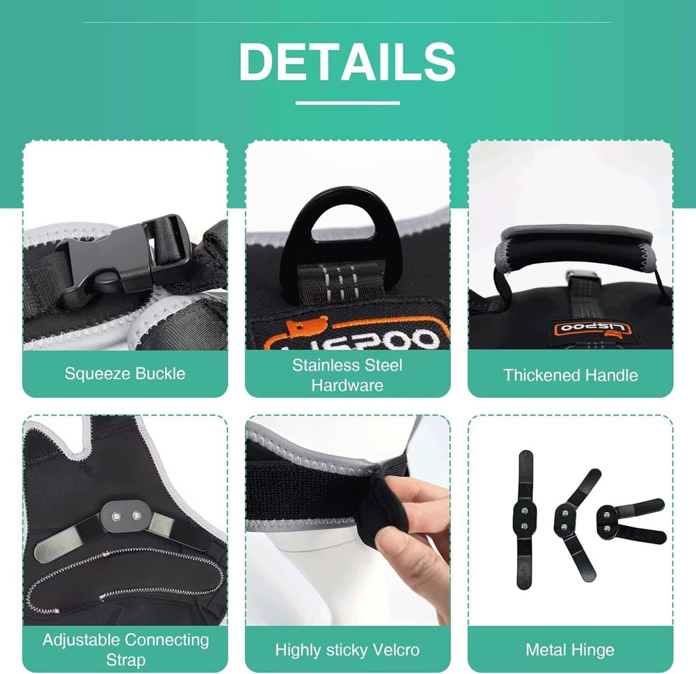 TIPOOP protector de rodilla para perro con calentamiento 360 para comodidad.