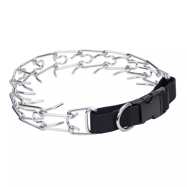 Titan collar de puas para perros con hebilla lateral, entrenamiento cómodo y seguro.