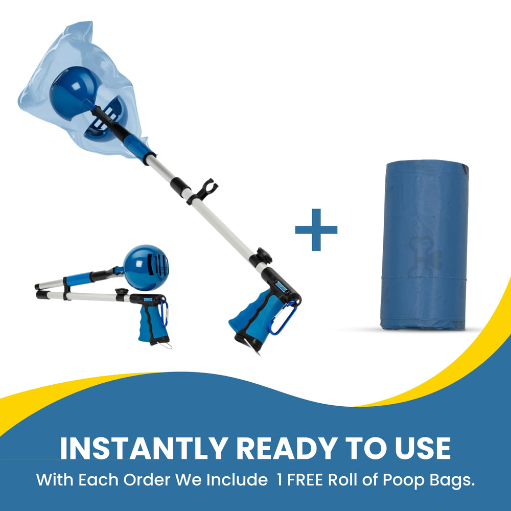 TITAN XR Pooper Scooper facilita limpieza higiénica y rápida en el jardín.