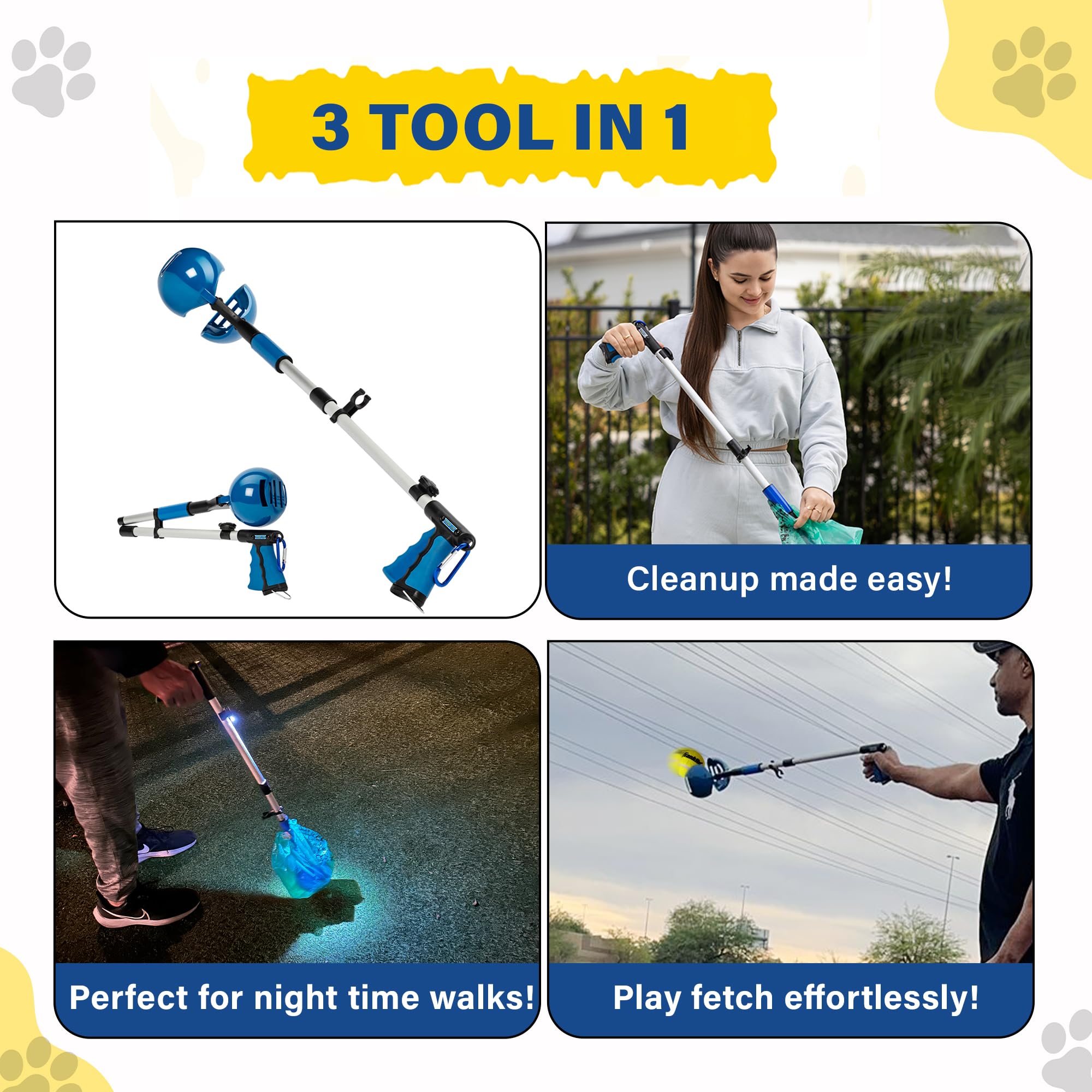 TITAN XR Pooper Scooper para perros grandes y pequeños, manejo eficiente de residuos.