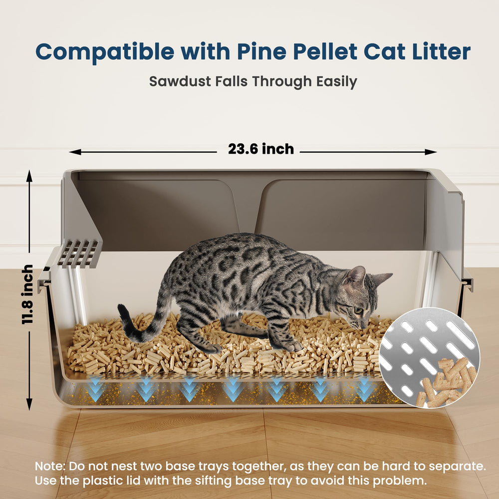 TIUUBT caja-arena grande, ideal para gatos grandes y movilidad cómoda.