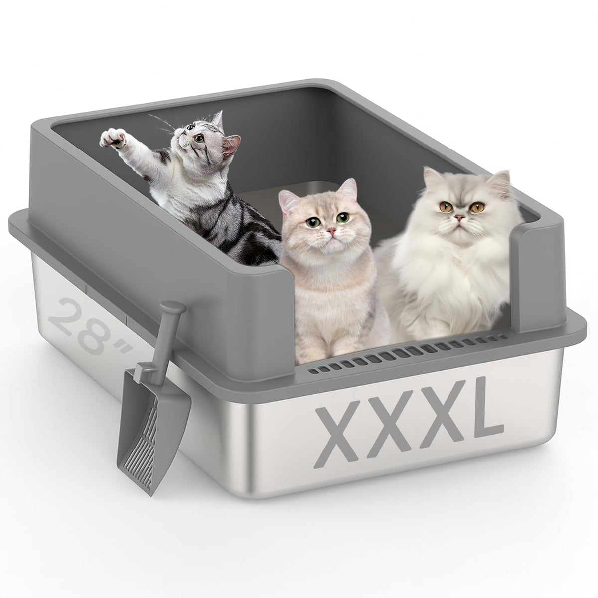 La TIUUBT caja de arena XXXL en acero inoxidable es fácil de limpiar.