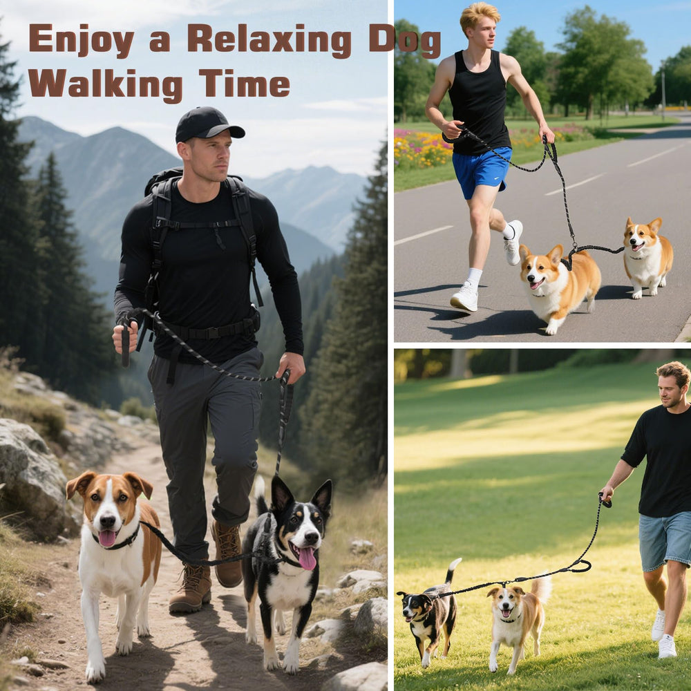 Tivray, sistema de doble correa para dos perros caminando juntos