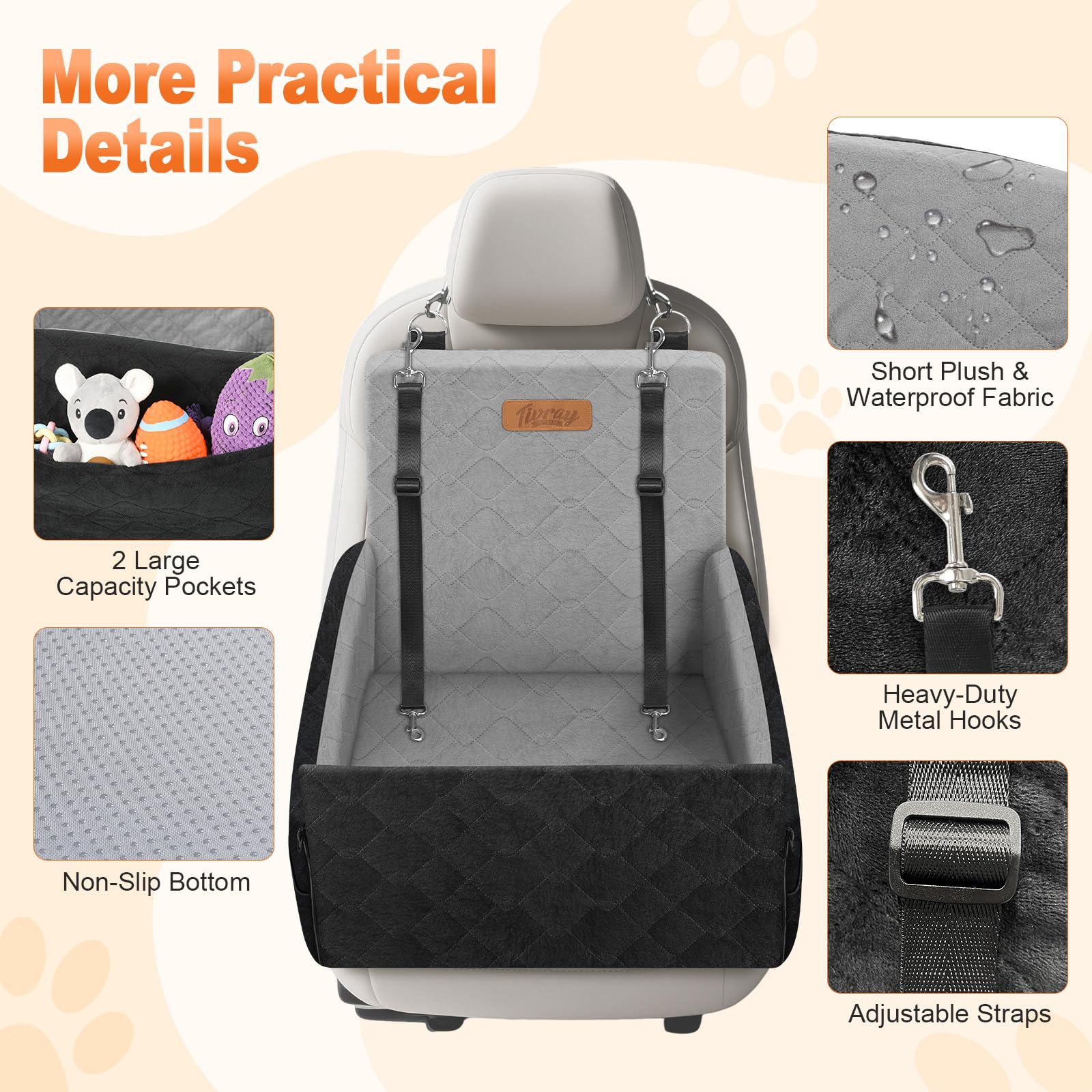 Tivray funda lavable e impermeable facilita limpieza de derrames.