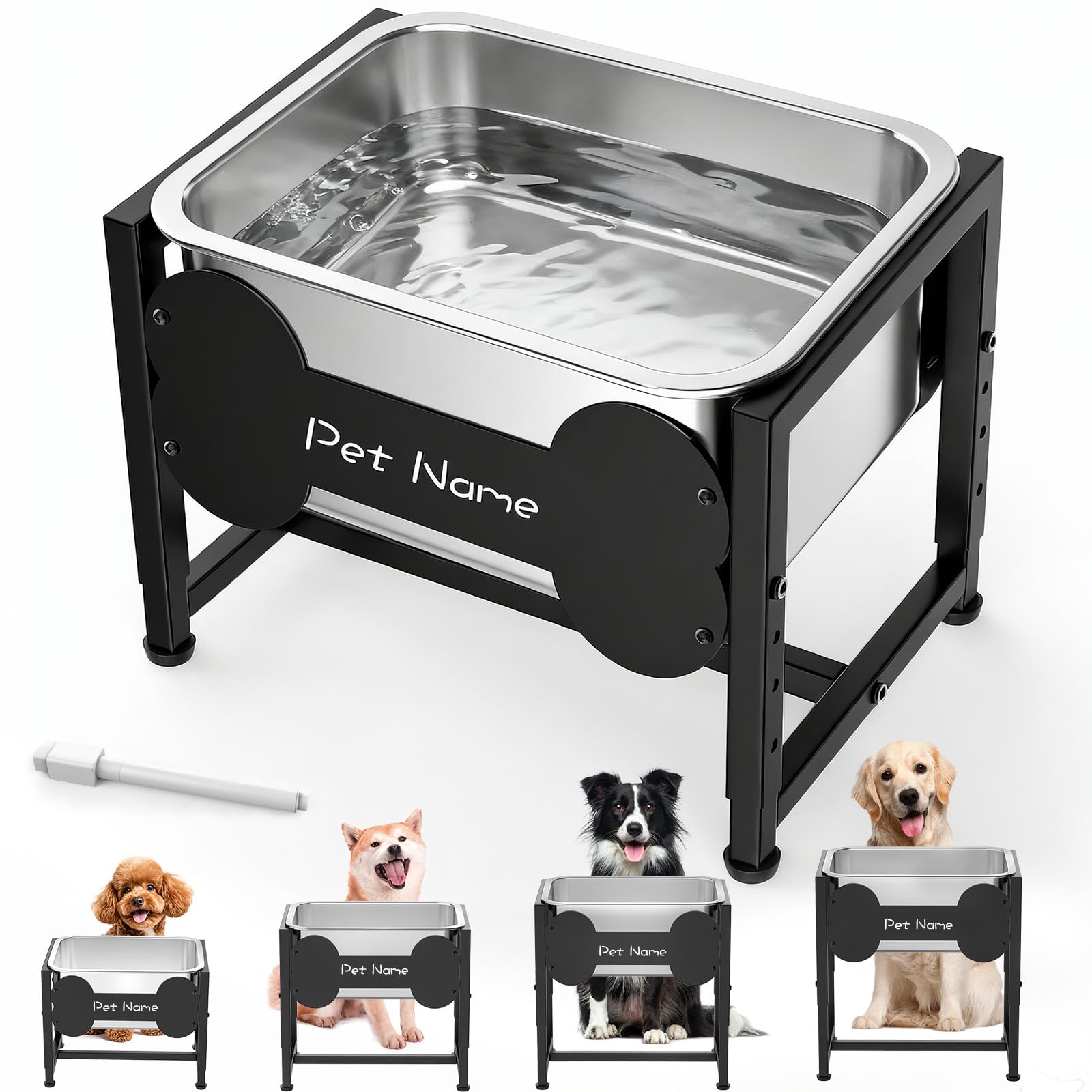 Tivray tazón de agua alzado para perros grandes facilita beber sin esfuerzo
