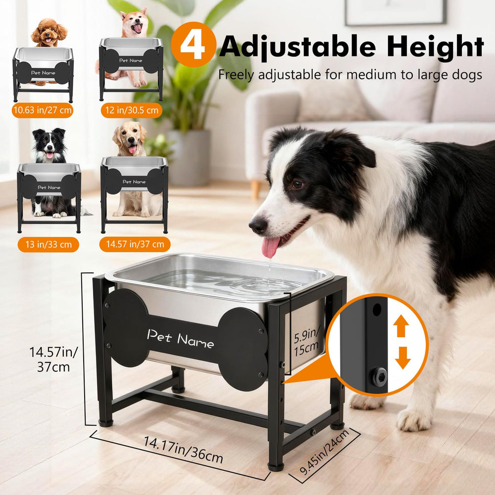 Tivray tazón de agua alzado para perros grandes ayuda a mantener la postura natural al beber