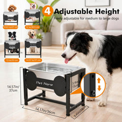 Tivray tazón de agua alzado para perros grandes ayuda a mantener la postura natural al beber