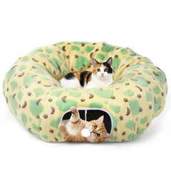 Tivray tunel gato con bola de peluche para juego interactivo