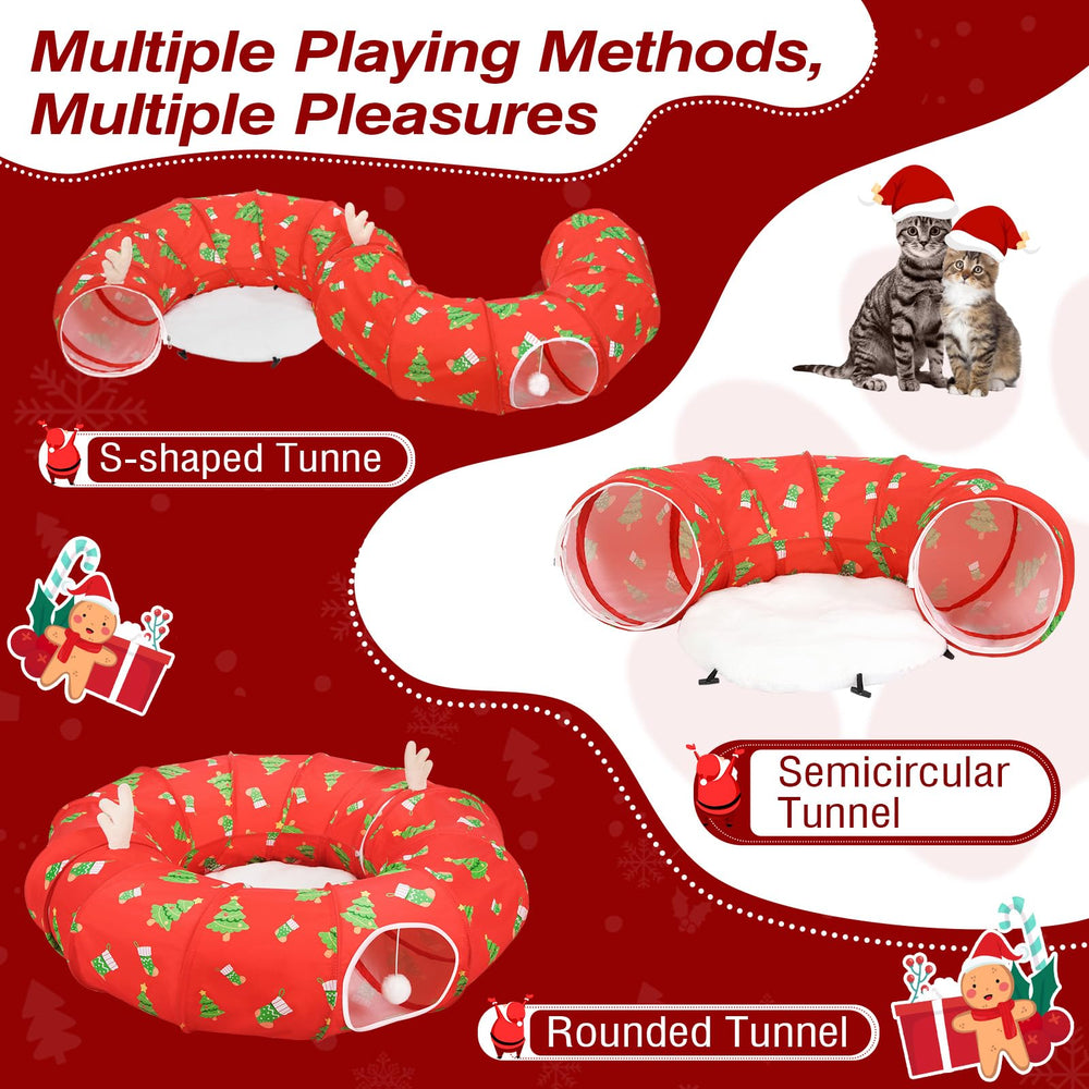 Tivray tunel-gato con pelotas-juguete que estimula juego interactivo