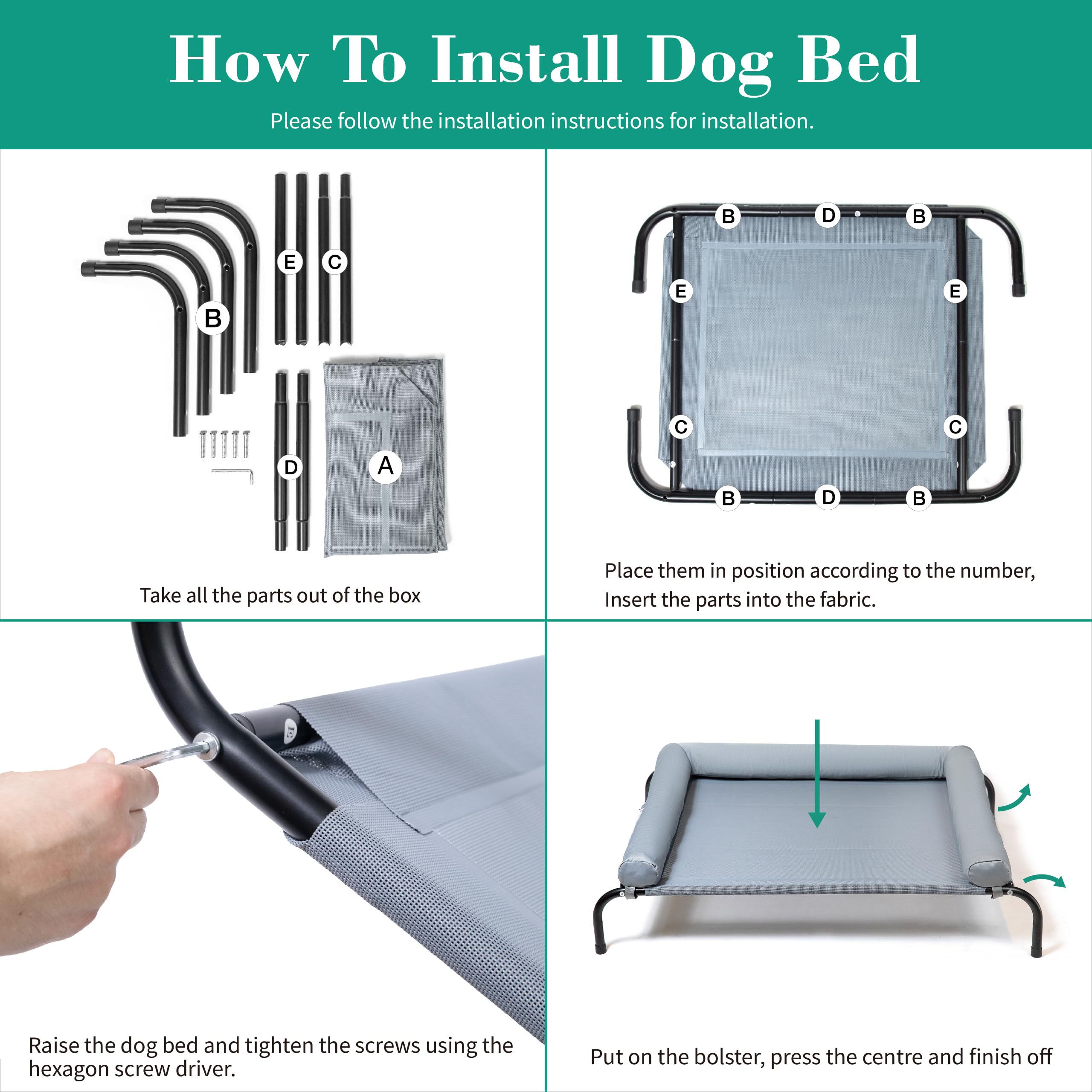 Montaje rápido de la cama TJSOULER para interior y exterior