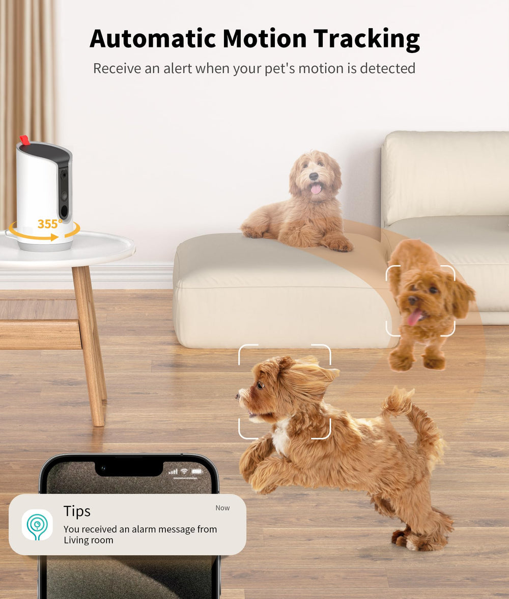 TKENPRO Camara Mascotas almacenamiento en nube para grabaciones continuas