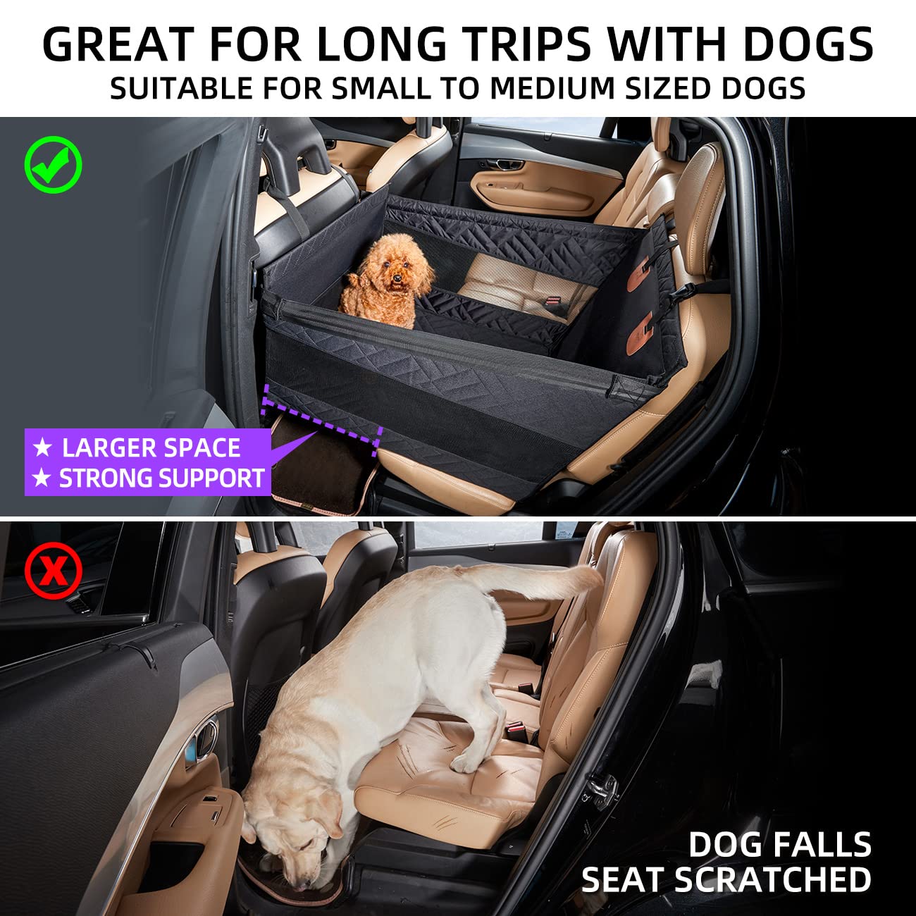 TKYZ cubre asiento impermeable para perros grandes mantiene el coche limpio