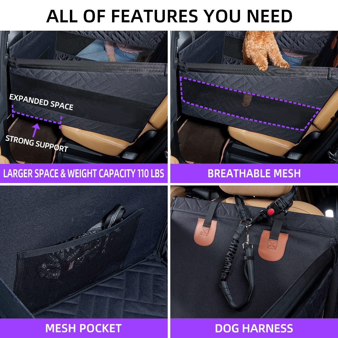 TKYZ sistema seguro para viajes de perros durante trayectos