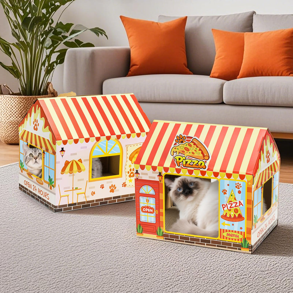 Tlence casa interior para gatos, lugar seguro para observar el entorno.