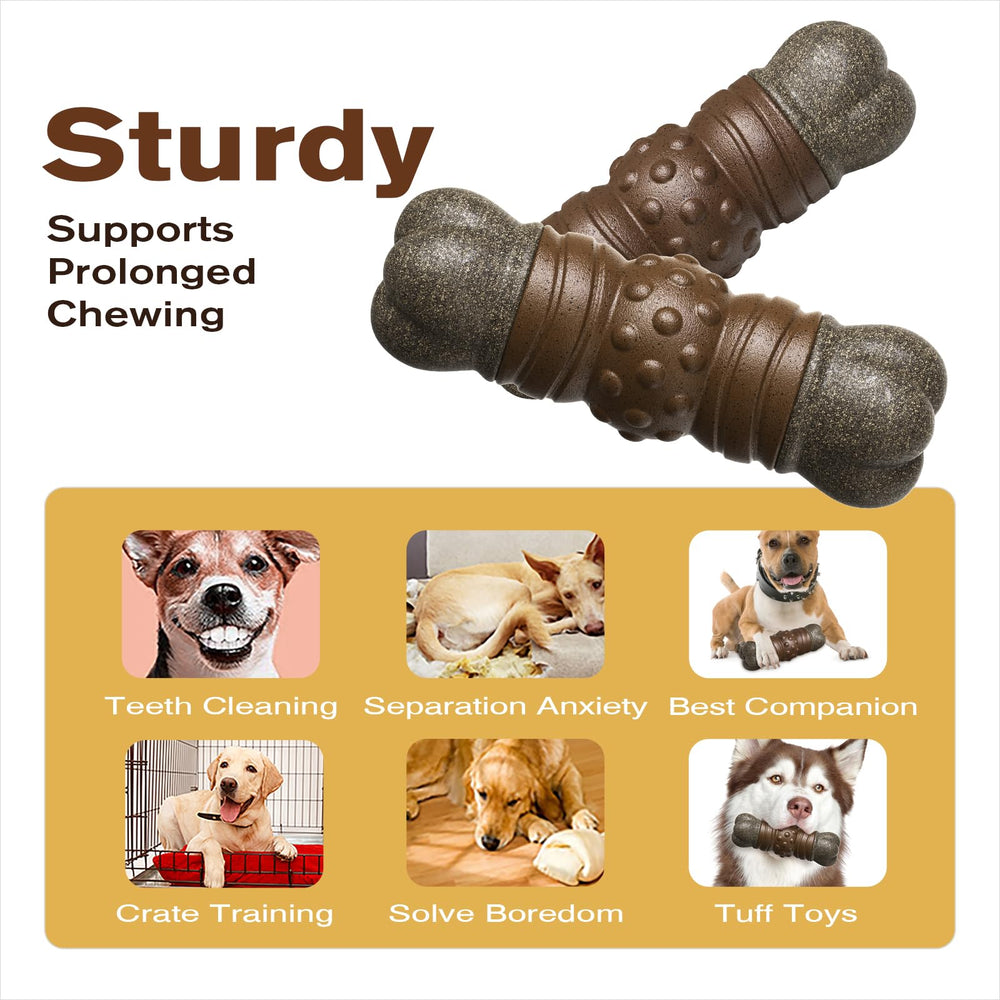 tlkng hueso chillante mordedor para perros grandes, mantiene activo el juego y la dentición.