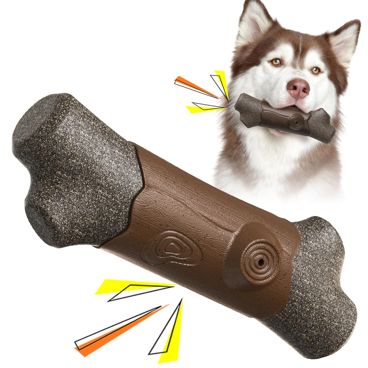 TLKNG Juguete masticable indestructible para perro grande, ideal para morder y entretenimiento.